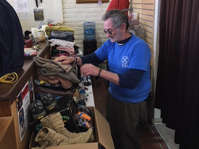 VTC individual sorting thrift store donations