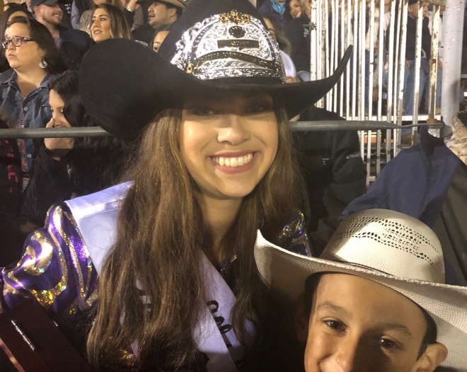 2019 Elks Rodeo Queen, Nerissa Arellano with younger brother, Noah